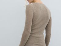 Вязаный джемпер с шерстью, Бежевый