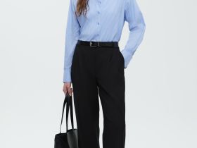 Укороченные брюки широкого кроя