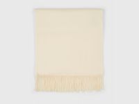 Шарф с бахромой, Бежевый