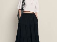 Юбка-макси А-силуэта на резинке