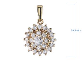 Классическая подвеска из желтого золота э0312пд07163600_white