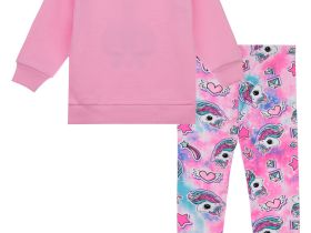 Комплект для девочки: толстовка, леггинсы