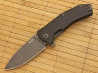 Нож складной LionSteel KUR BBK G10 Black Flipper, сталь Stonewashed & PVD-Coated Uddeholm Sleipner®, стеклотекстолит, чёрный