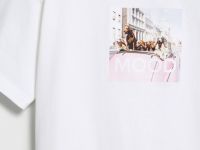 Футболка оверсайз с принтом, Белый