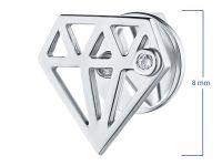 Пусеты из серебра с бриллиантами э0601пс07172100