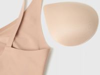Бесшовный бюстгальтер с формованными чашками, Бежевый