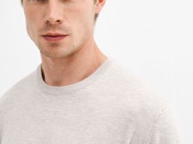 Базовый вязаный джемпер, Бежевый