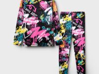 Термокомплект трикот. для девочек: фуфайка (футболка) с длин. рук, брюки для эпизод. использования