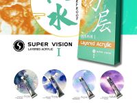 Набор акрила Super Vision с грануляцией "Acrylic layered" №1 8 цв*8 мл туба в картонной коробке