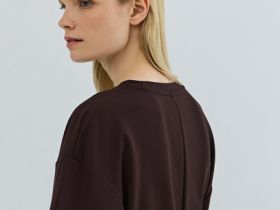 Футболка с брошью, Коричневый