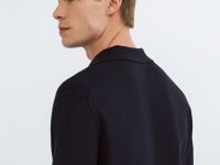 Поло с длинным рукавом, Синий