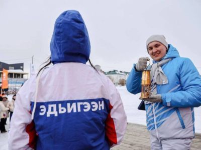 В Жиганске встретили эстафету огня VIII игр «Дети Азии»