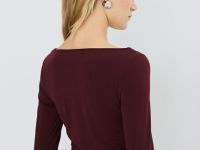 Лонгслив с драпировкой, Фиолетовый