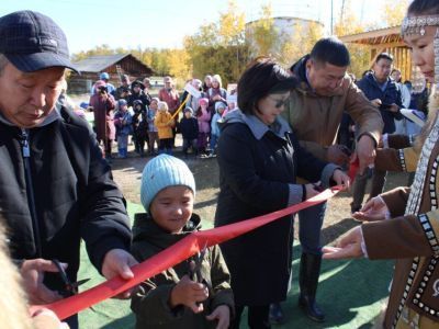 Спортивная площадка открылась в Центре коррекции речи чурапчинского детского сада