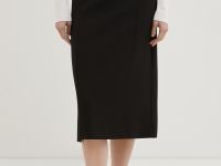 Юбка миди на молнии с разрезами