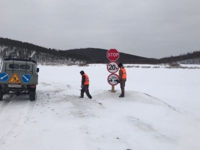 В Амгинском улусе снизили грузоподъемность на ледовой переправе