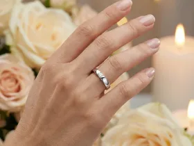 Обручальное кольцо из серебра э0612кц03150600