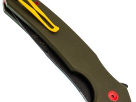 Складной нож Mr.Blade Hellcat Mandalorian blackwash, сталь VG-10, рукоять Olive G10