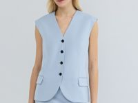 Удлинённый жилет, Голубой