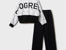 Комплект трикотажный для девочек: толстовка, брюки