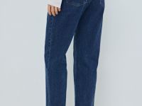 Прилегающие джинсы Mom, Синий