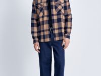 Рубашка прямого силуэта в клетку