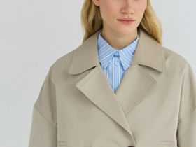 Укороченный тренч, Бежевый