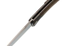 Складной нож Maxace Goliath Brown, сталь Bohler K110, рукоять микарта/темный больстер