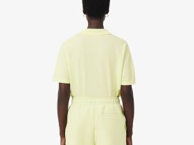 Женская рубашка-поло Lacoste из струящегося хлопка свободного кроя