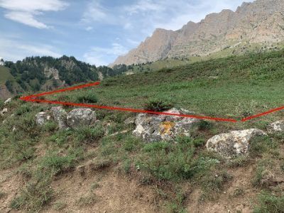 Руины каменной постройки № 1 архитектурного комплекса "Мусийкъонгийкоте"