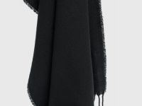 Шарф с бахромой, Черный