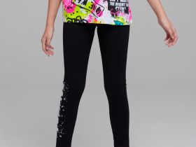 Брюки трикотажные для девочек (легинсы), 2 пары в комплекте