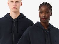 Толстовка Lacoste свободного кроя унисекс с эффектом стирки