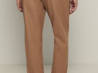 Брюки широкого кроя с добавлением льна