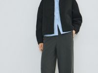 Прямые брюки с эластичным поясом, Серый