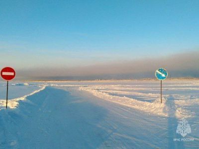 Вторую в Якутии ледовую переправу открыли в Жиганском районе