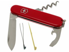 Нож перочинный Victorinox Waiter, сталь X55CrMo14, рукоять Cellidor®, красный, 9 функций, 84мм