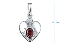 Подвеска из серебра с и гранатом э0666пд02260374