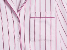Рубашка пижамная в полоску, Розовый