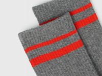 Высокие носки в рубчик, Серый