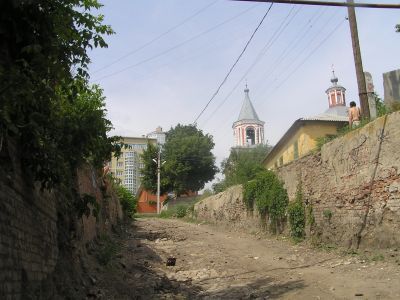 Ильинский съезд (подпорные стены и мостовая)