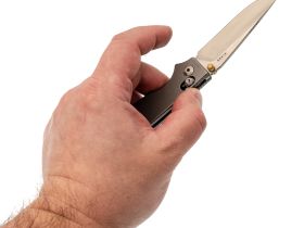 Складной нож Kizer Original 2, сталь S45VN, рукоять титан, серый