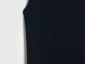 Топ из хлопка и модала с воротником-стойкой, Черный