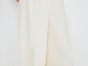 Брюки из поливискозы со складками, Бежевый