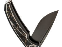 Складной нож TUOTOWN Espada DLC, сталь Tmax, рукоять Grey Crystal Ti/Chaotic Gold CF