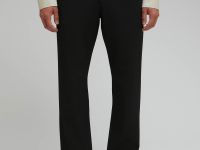 Брюки прямого кроя со складками