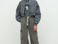 Бомбер для девочек, Серый