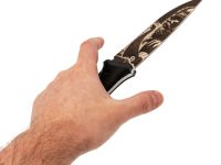 Туристический нож Honor Prime, сталь D2 с гравировкой, рукоять черный G10