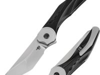 Складной нож Bestech Excentric, сталь M390, рукоять титан, черный