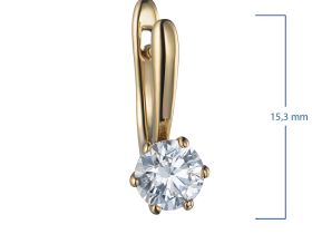 Серьги из желтого золота э0312сг04184100